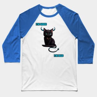 Meet the Most Elegant Evil Black Cat Baseball T-Shirt